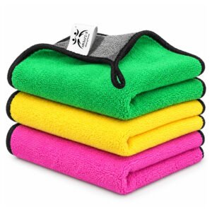 Automotive Grade Microfiber Cloth – Double-Sided 800 GSM Pack of 3
