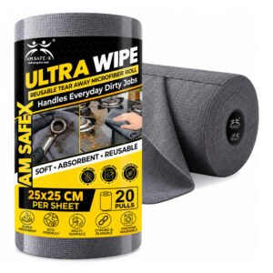 Microfiber Cleaning Cloth Roll – Multipurpose Reusable Wipes