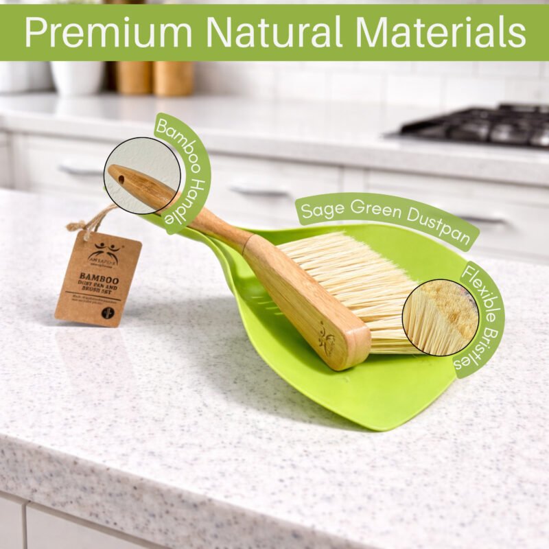 dustpan with broom