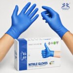AM SAFE-X Nitrile Gloves, Blue, (Pack of 100) | 3 Mil Pure Nitrile, Powder-Free, Latex-Free | Food Safe & Chemical Resistant